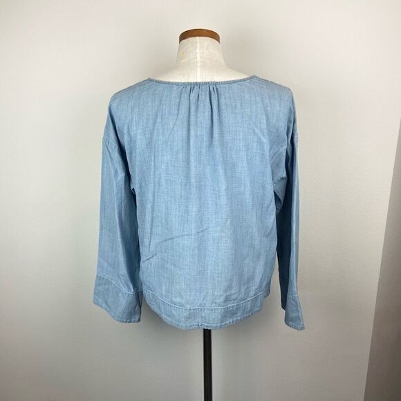 Madewell Denim Convertible Cold-Shoulder Top - Picture 5 of 6